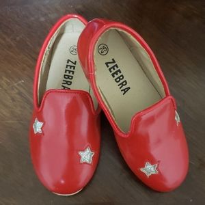 Red Zeebra Hard Sole Loafers